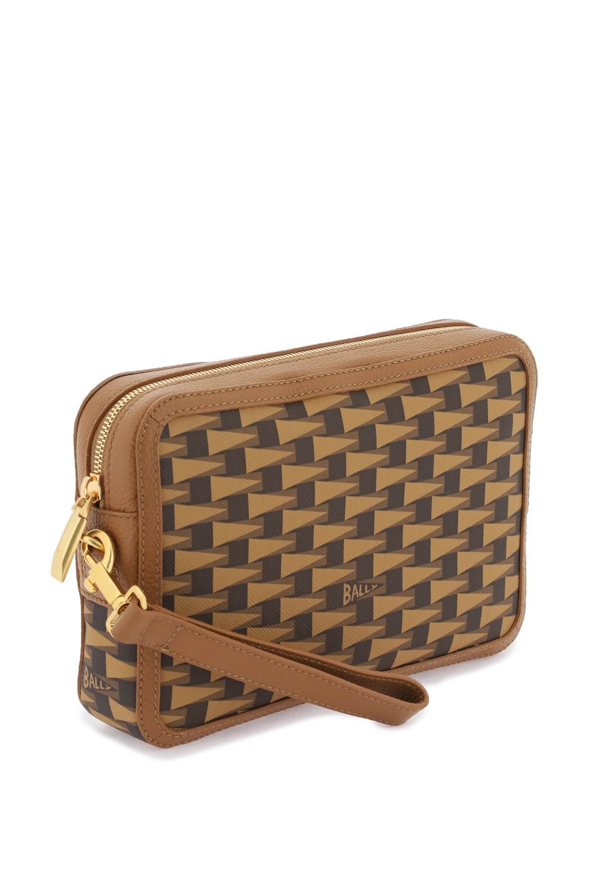 Bally Pennant Clutch   Brown