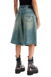 R13 Denim Baggy Bermuda Shorts   Blue