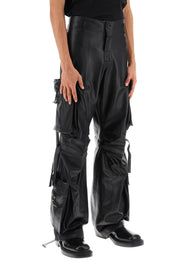 Darkpark Luis Lamb Leather Cargo Pants   Black