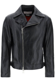 Alexander Mcqueen Nappa Biker Jacket   Black