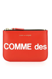 Comme Des Garcons Wallet Huge Logo Pouch   Red