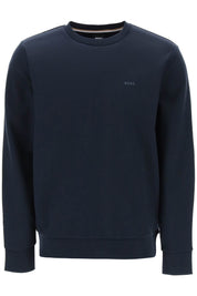 Boss French Terry Crewneck Sweatshirt   Blue