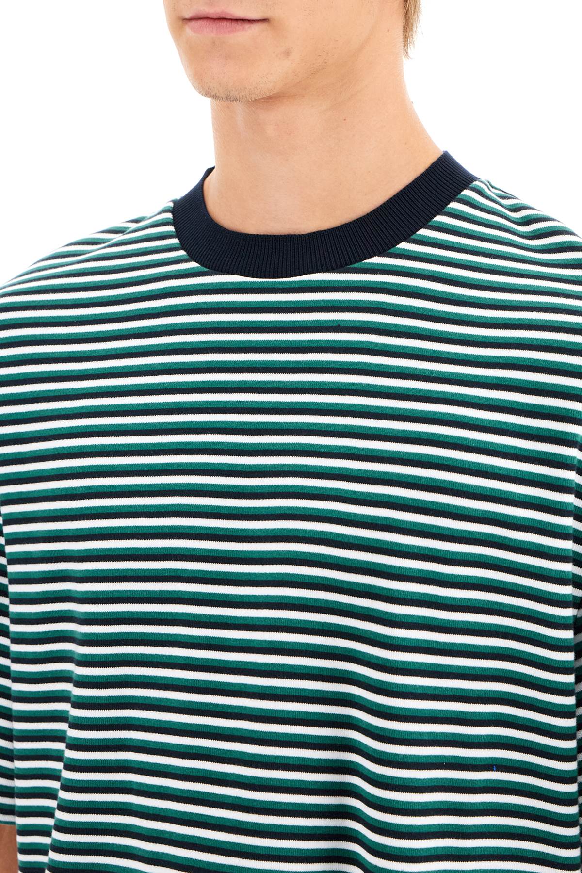 Thom Browne "striped Oversized Jersey T Shirtreplace With Double Quote   Green