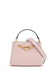 Jimmy Choo Mini Diamond Link Leather Lizard Print Handbag   Pink