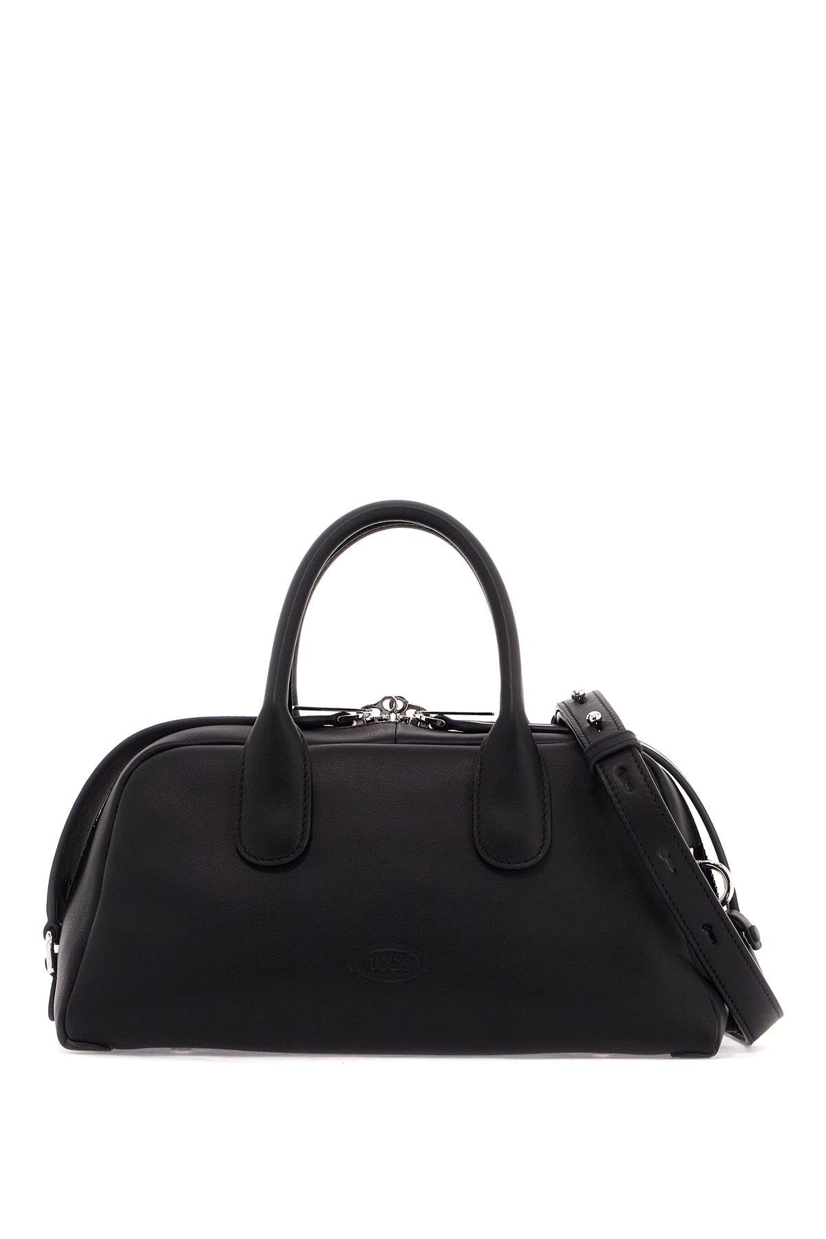 Tod's Smooth Leather Darsena Handbag   Black