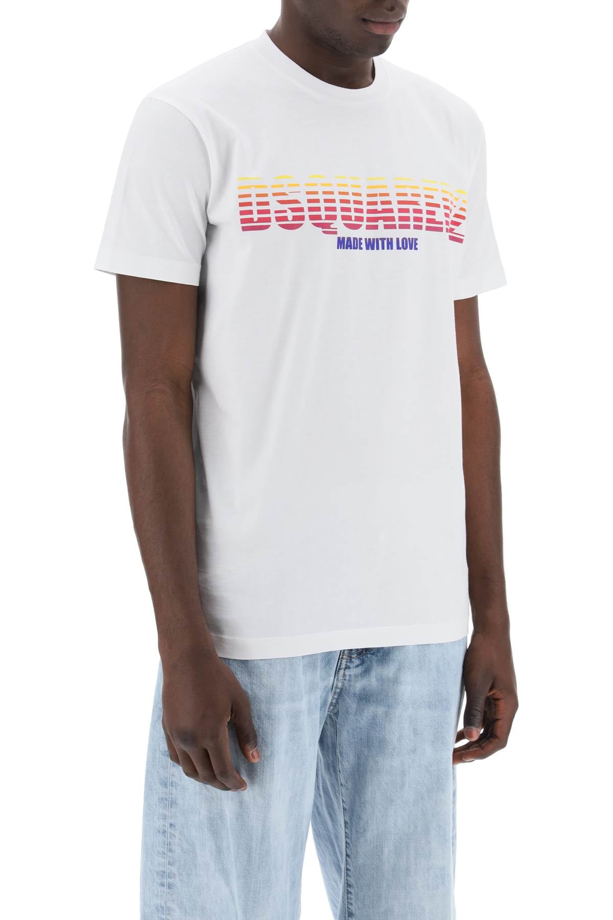 Dsquared2 Replace With Double Quotelogoed Cool Fit T   White