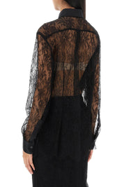 Dolce & Gabbana Chantilly Lace Shirt   Black