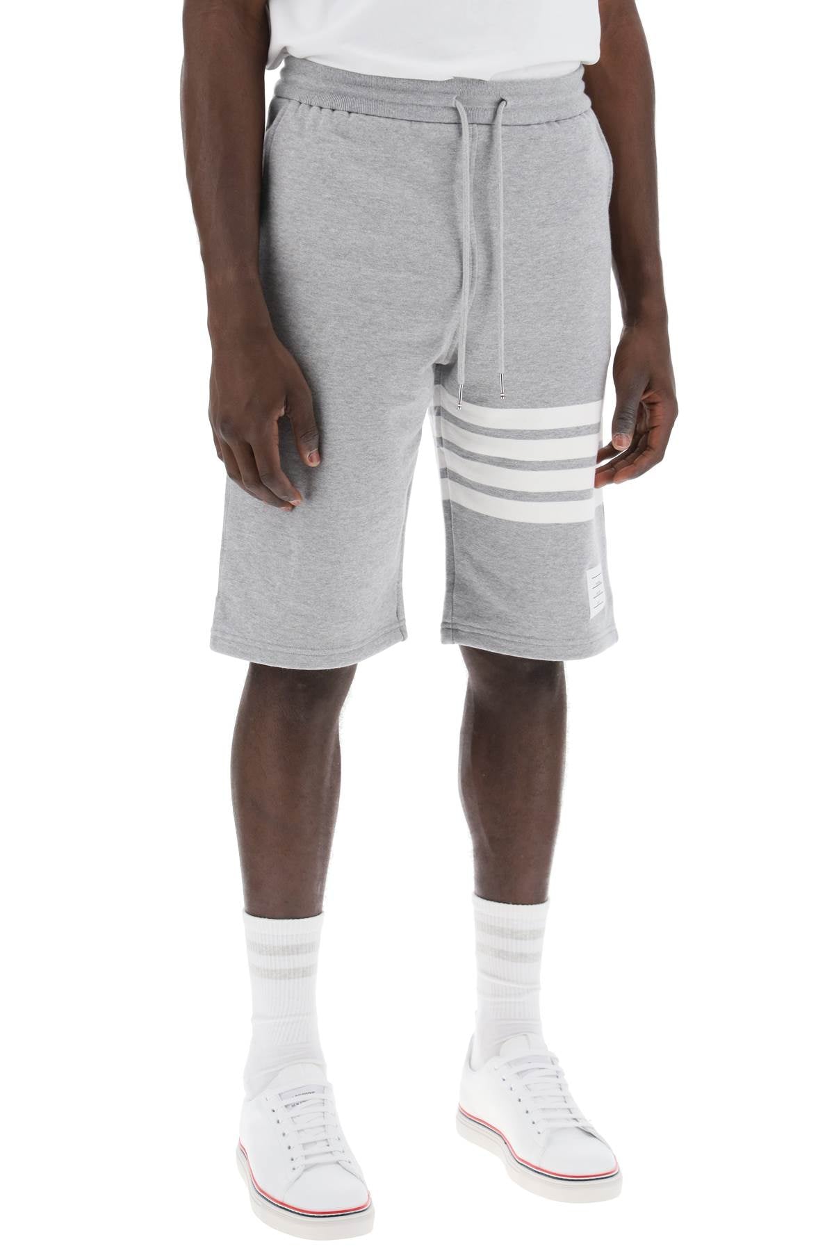 Thom Browne 4 Bar Sweat Shorts   Grey