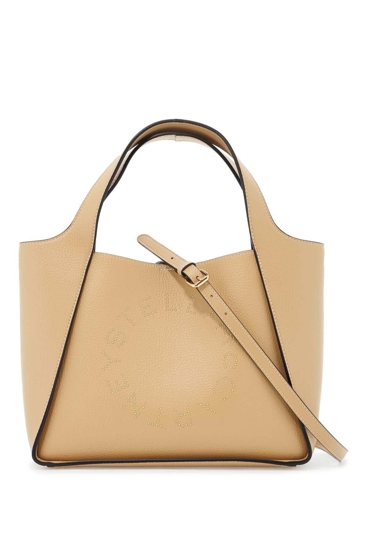 Stella Mc Cartney Stella Logo Shoulder Bag   Beige