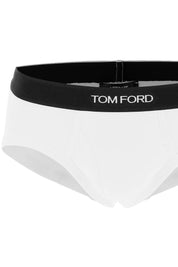 Tom Ford Logo Band Slip Underwear With Elastic   White