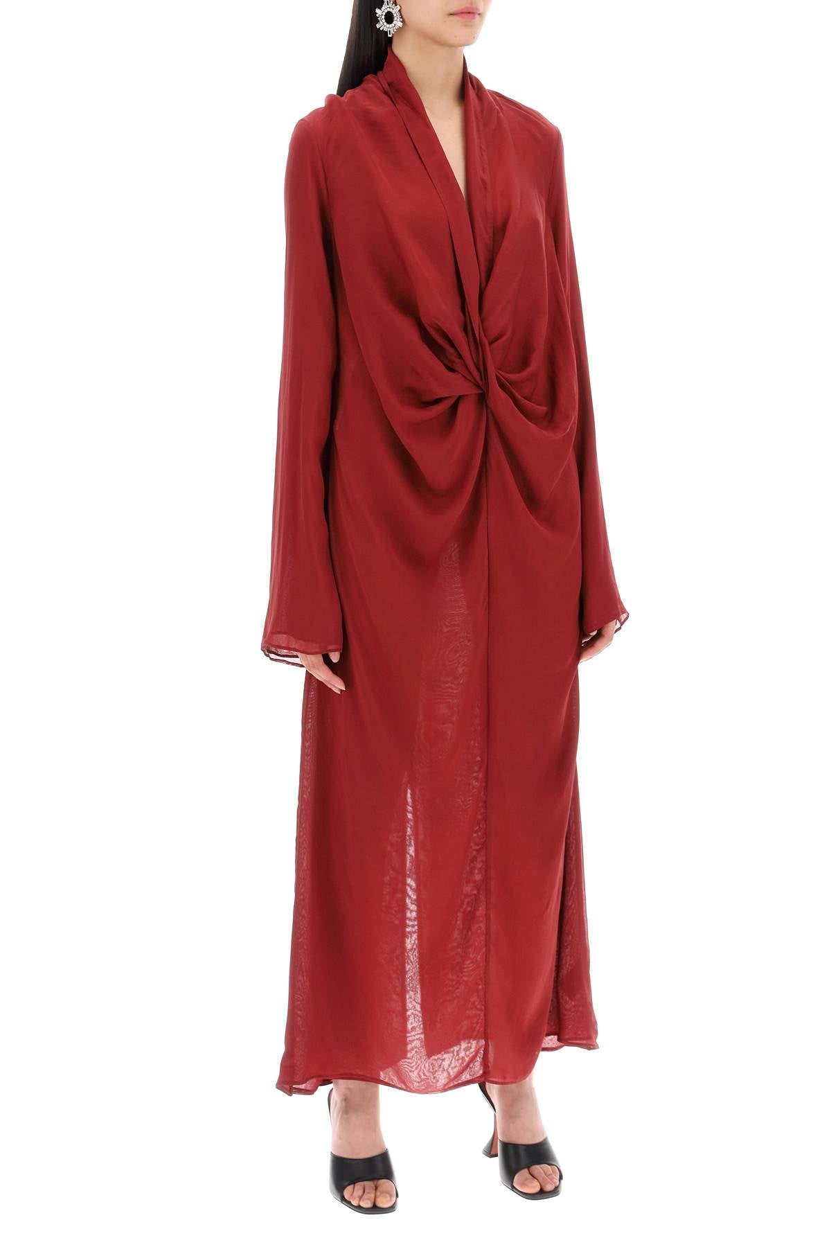 Interior Maxi Chiffon Desma Dress   Red