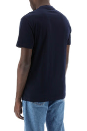 Versace Embroidered Logo T Shirt   Blue