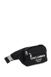 Dolce & Gabbana Nylon Beltpack Bag With Logo   Black