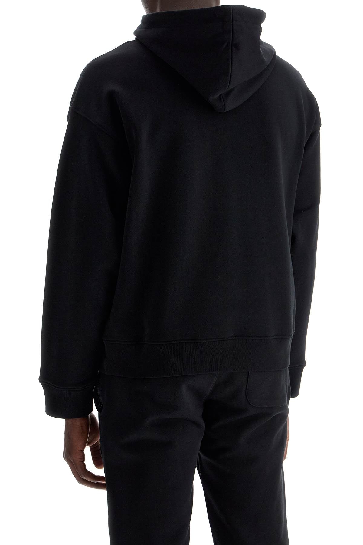 Moschino Hooded Sweatshirt With Drawn   Black