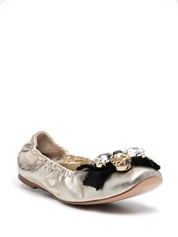 Casadei Flat Shoes Golden