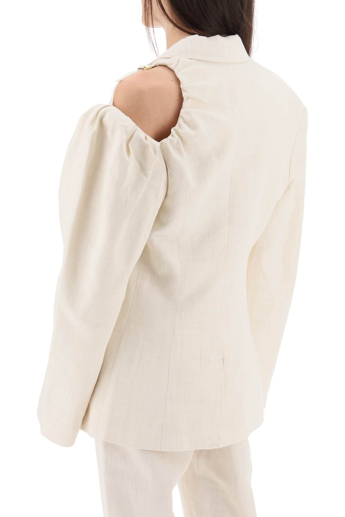 Jacquemus 'La Veste Galliga' Single Breasted Blazer   White