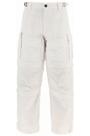 Darkpark 'Julia' Ripstop Cotton Cargo Pants   White