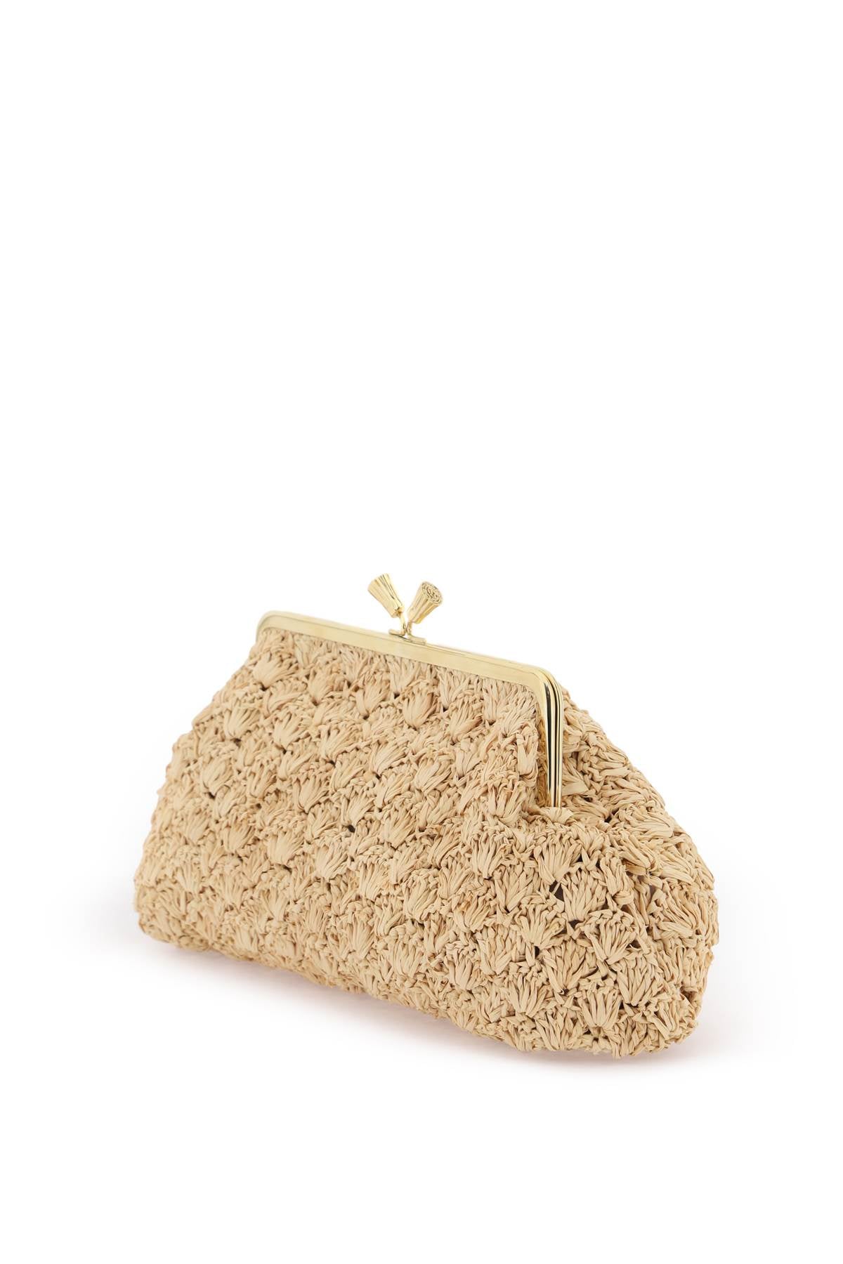 Anya Hindmarch Large Maud Bow Clutch   Neutral