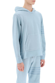 Thom Browne 4 Bar Hoodie In Cotton Knit   Light Blue