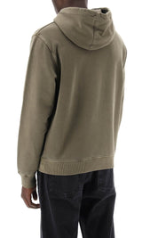 Woolrich Vintage Look Hoodie With Logo Print And   Khaki