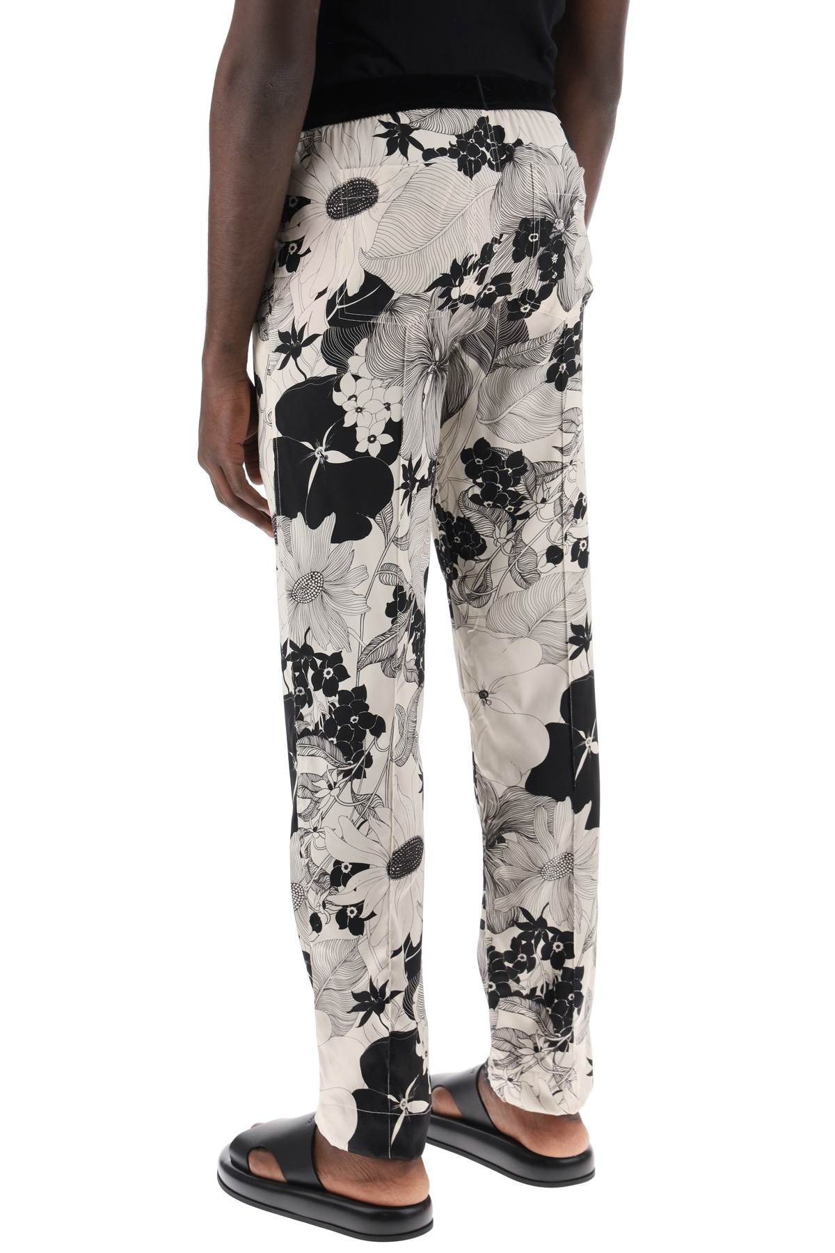 Tom Ford Pajama Pants In Floral Silk   Neutral