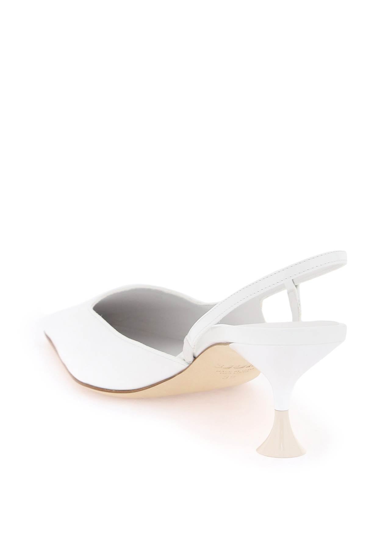 3 Juin Slingback Patent Leather Dé   White