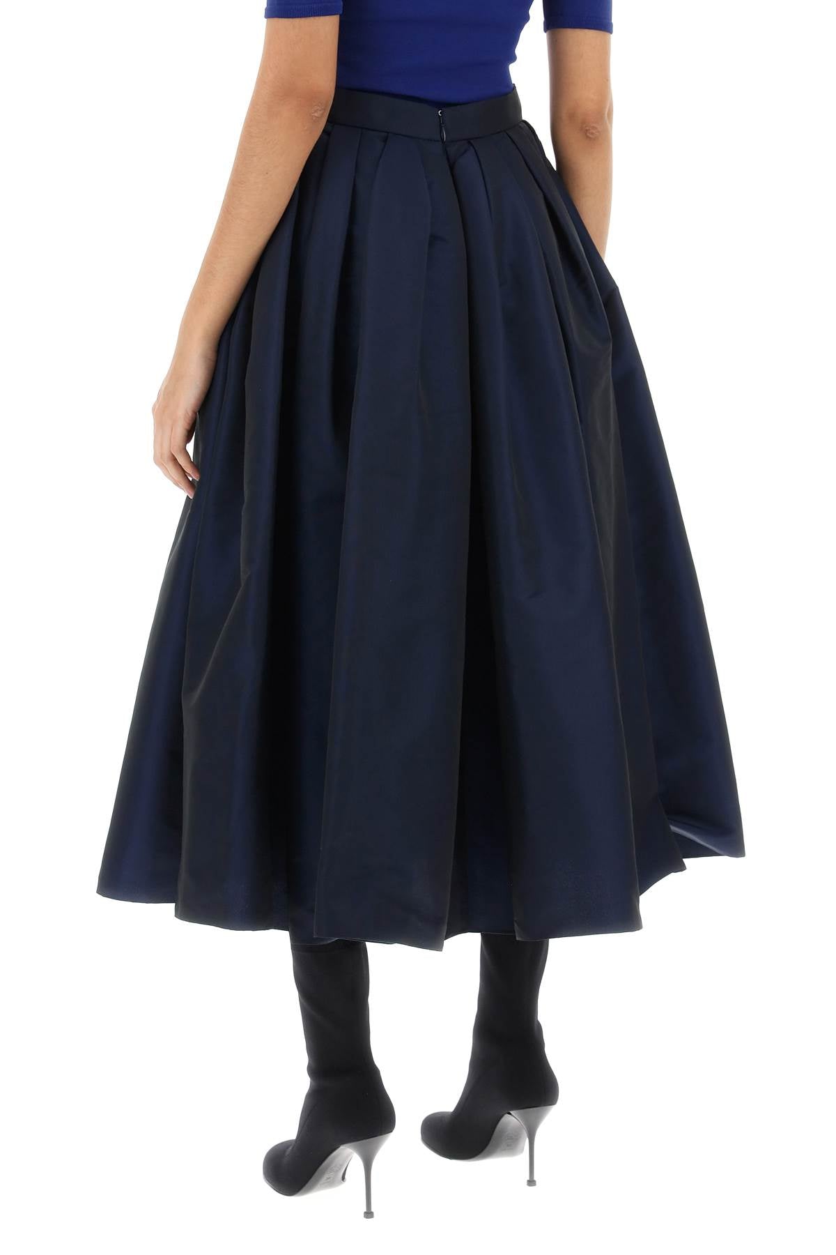 Alexander Mcqueen Circular Skirt In Polyfaille   Blue