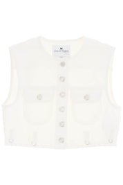 Courreges Multiflex Cropped Denim   White