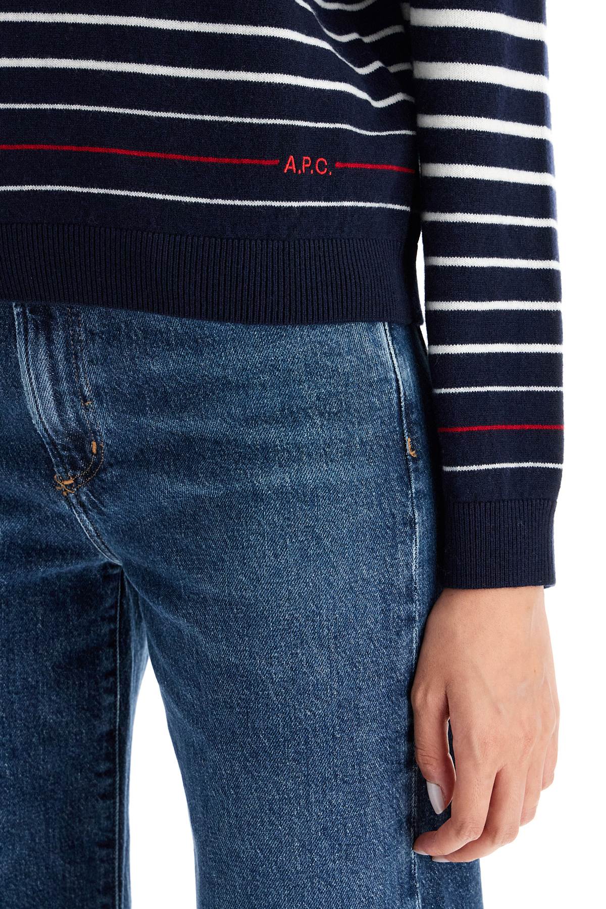 A.P.C. "striped Wool Billie Pullover   Blue