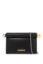 Jacquemus Mini Square Round Clutch Bag   Black