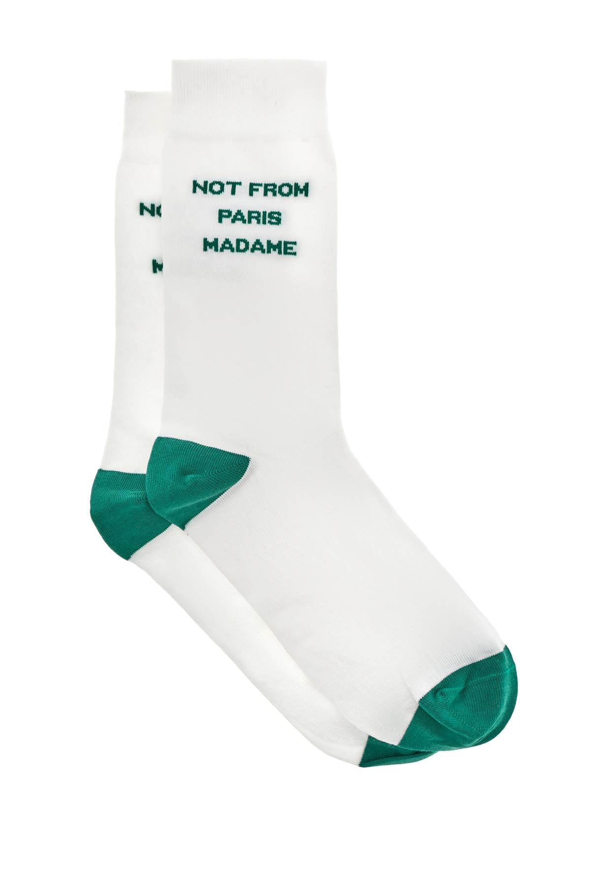 Drole De Monsieur 'La Chaussette Slogan' Socks   White