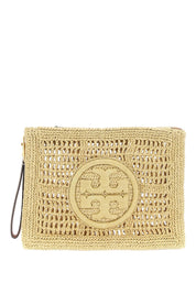 Tory Burch Ella Raffia Pouch   Neutral