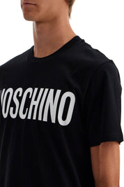 Moschino Logo Print T Shirt   Black