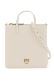 Pinko Leather Mini Tote Bag   White