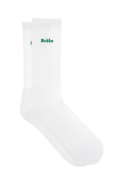 Drole De Monsieur Logoed Socks   White