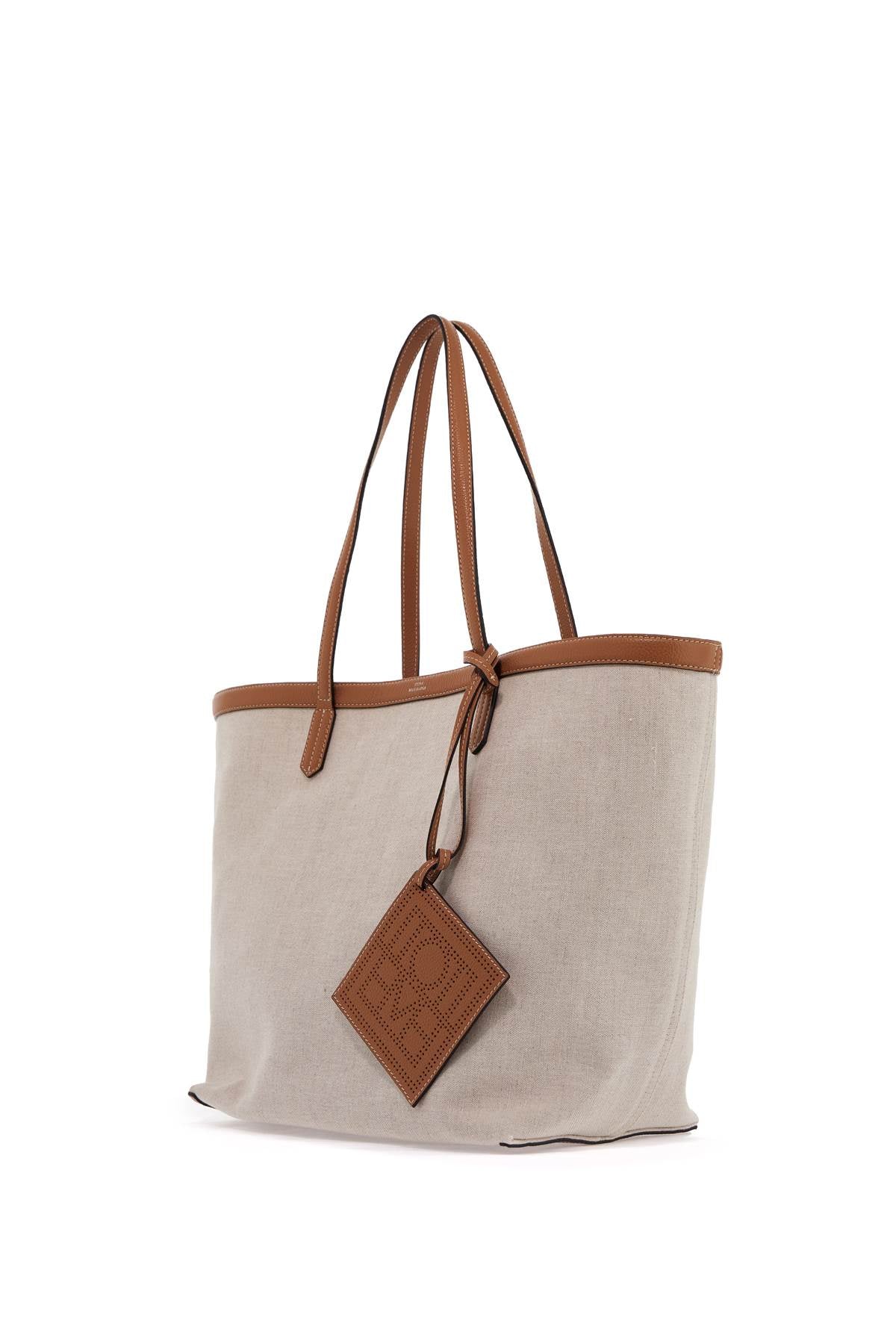 Toteme Travel Canvas Tote Bag For Everyday Use   Neutral