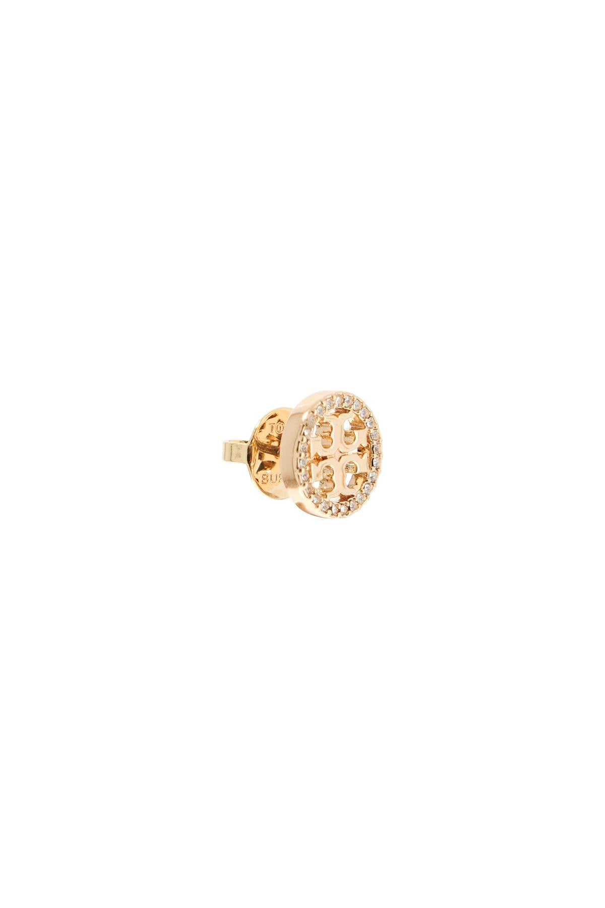 Tory Burch Miller Pavé Stud Earrings   Gold