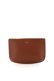 A.P.C. Sarah Leather Pouch   Brown