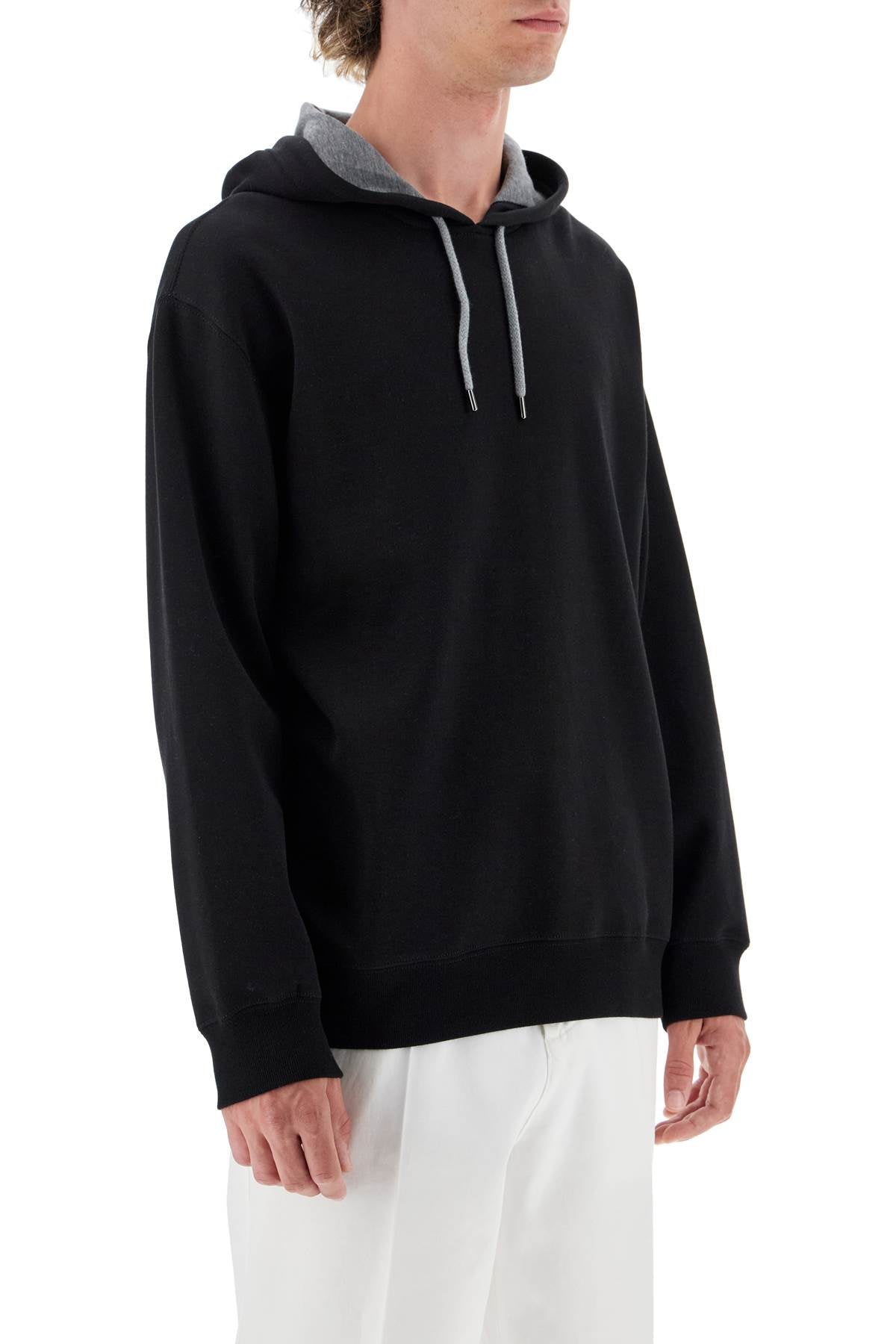 Brunello Cucinelli Lightweight Hoodie With Hood   Black