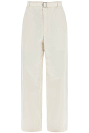 Lemaire Straight Cut Pants With Belt   White