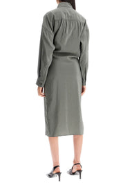 Lemaire Asymmetric Shirt Dress   Green