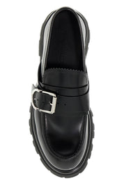 Alexander Mcqueen brushed leather wander loafers for