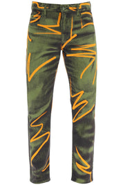 Moschino Shadows & Squiggles Cotton Pants   Green