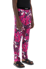 Tom Ford Pajama Pants In Floral Silk   Purple