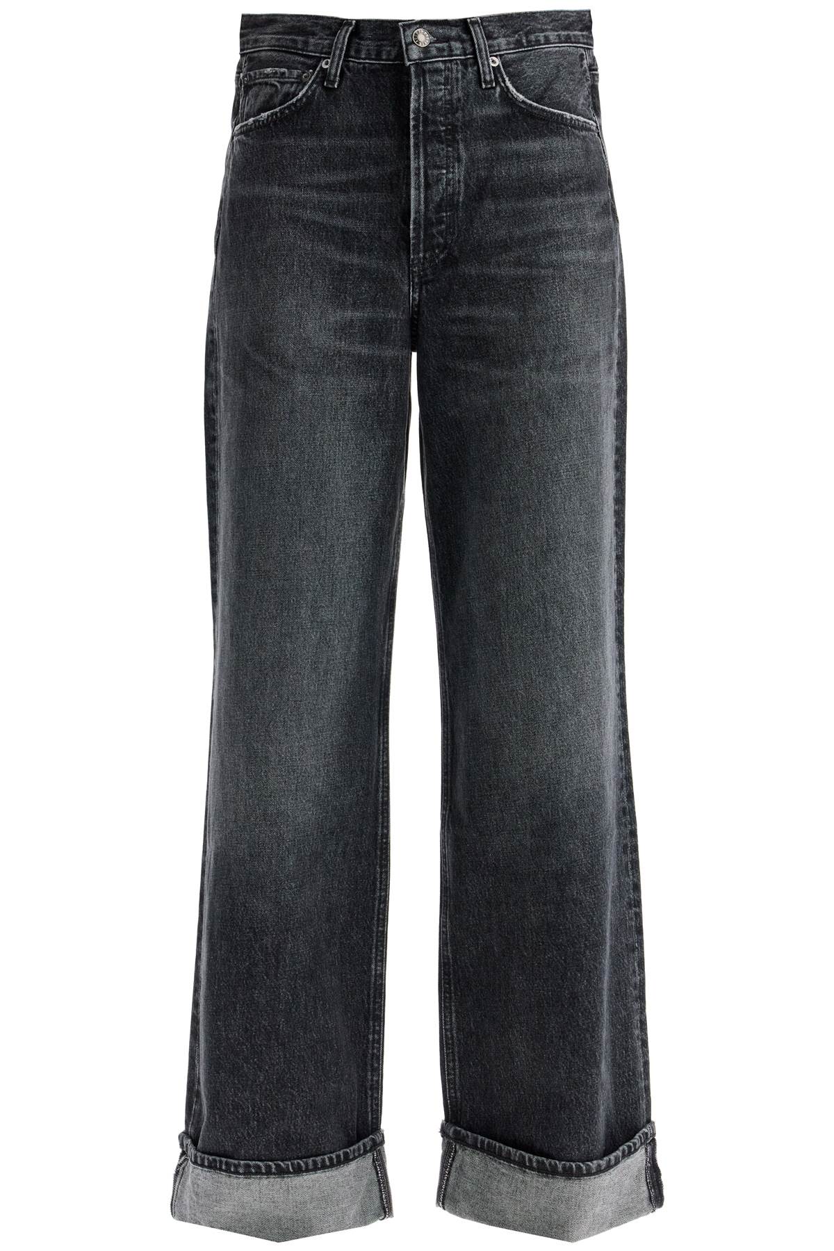 Agolde Dame Wide Leg Jeans   Black