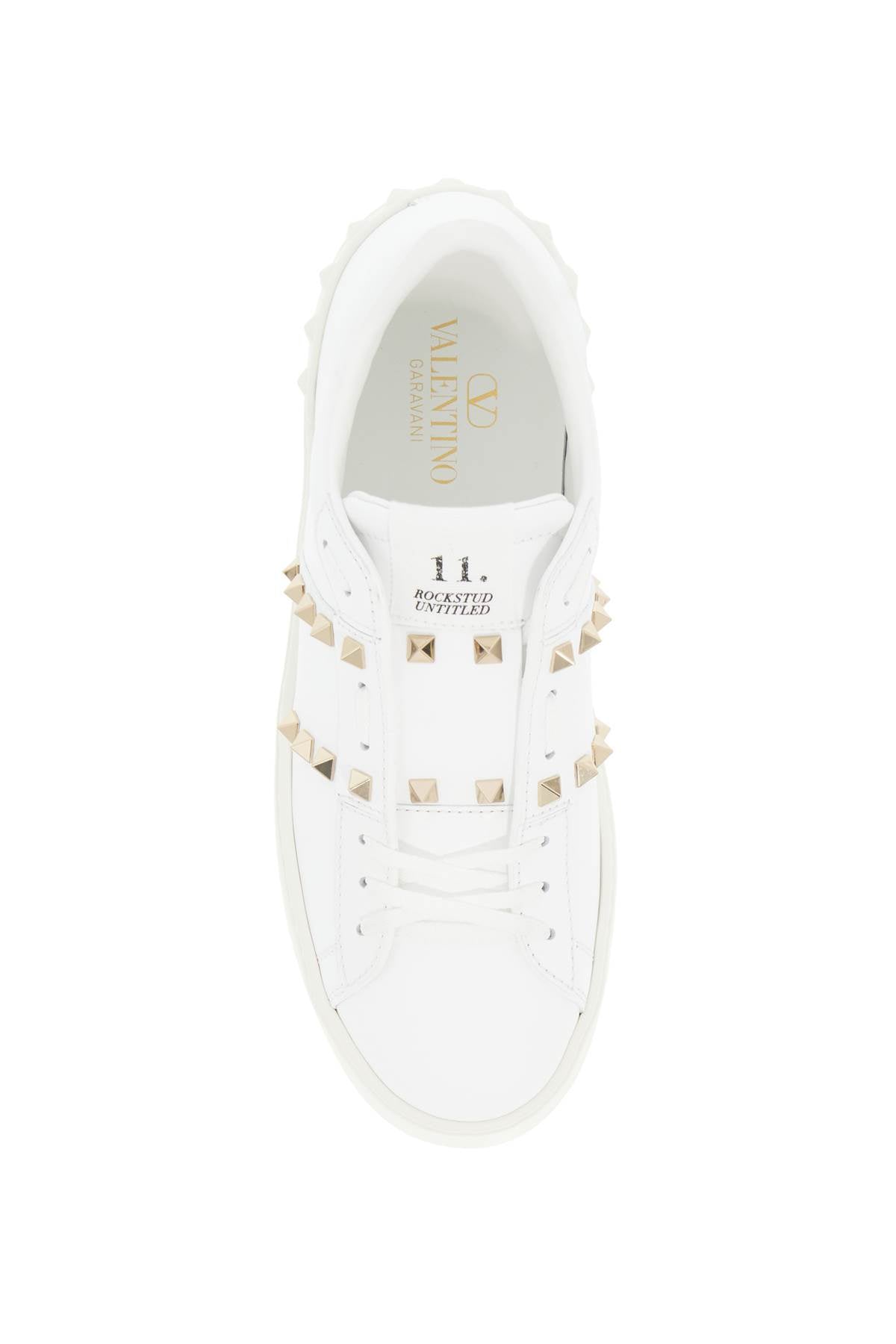 Valentino Garavani Open Rockstud Untitled Sneakers   White