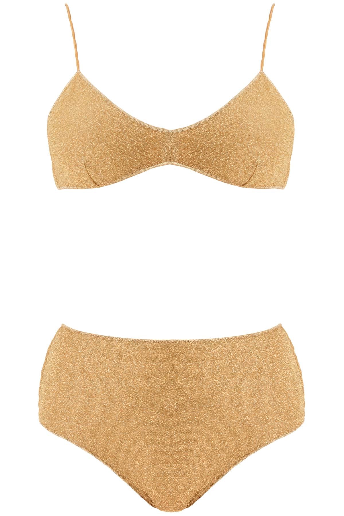 Oséree High Waisted Lumière Bikini Set   Gold