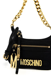 Moschino Mini Shoulder Bag With Strap   Black