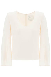 Roland Mouret "cady Top With Flared Sleevereplace With Double Quote   White