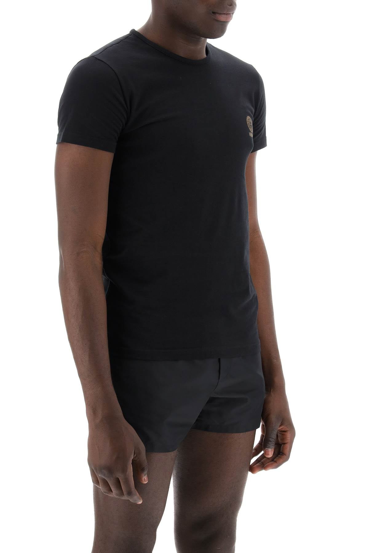 Versace Medusa Underwear T Shirt Bi Pack   Black